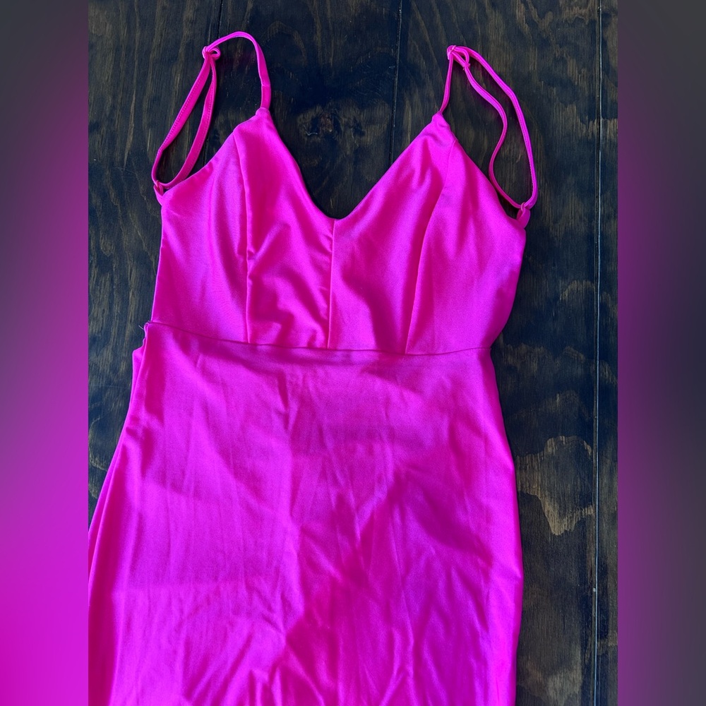 Women's Fuchsia Spaghetti Strap Slip Dress